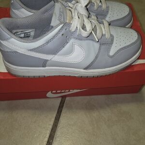 Nike Gray and White Sneakers